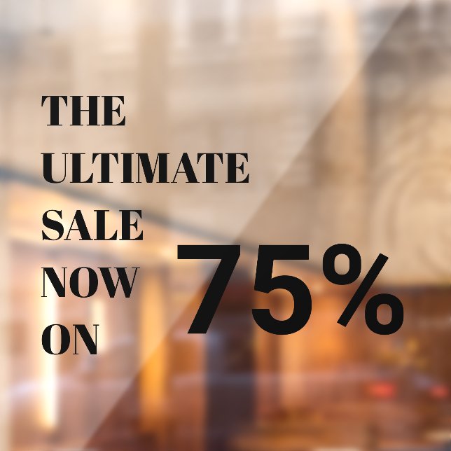 Modern Store Window Sale Window Cling (Sheet 2)