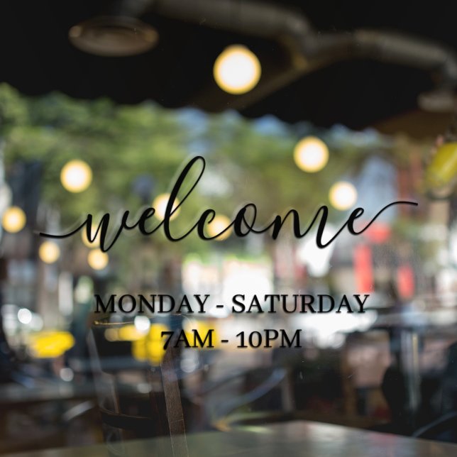 Modern Store Window Welcome Window Cling (Creator Uploaded)