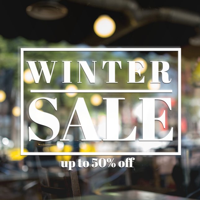 Modern Store Window Winter Sale Cling (Creator Uploaded)