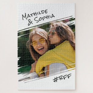 Modern Street Art Add Your Photo BBF Best Friends Jigsaw Puzzle