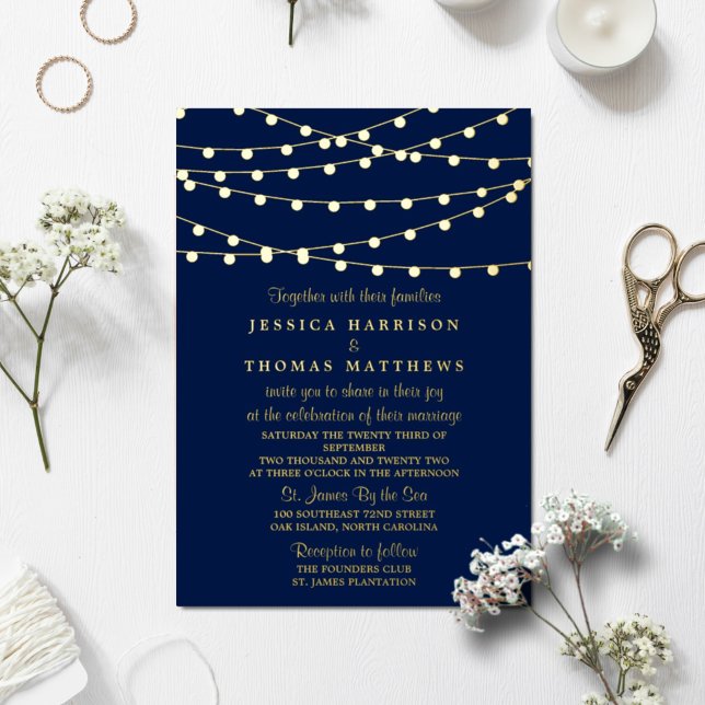 Modern String Lights Wedding Real (Creator Uploaded)