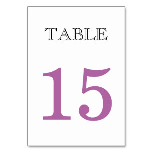 Modern stripe and purple, grey minimal wedding 1 table number