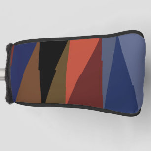Modern Stripe Colourful Rainbow triangle pattern  Golf Head Cover