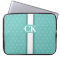 Modern Stripe Monogram w/ Designer Pattern Blue La