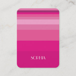 Modern Stripe Pink Gradient Business Card
