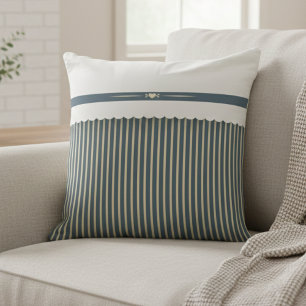Modern Striped Farmhouse Décor Accent Throw Pillow