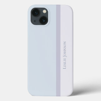 Modern Striped, Muted Blue & Purple Colour Block iPhone 13 Case