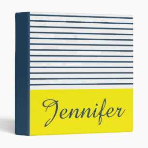 Modern striped pattern binder