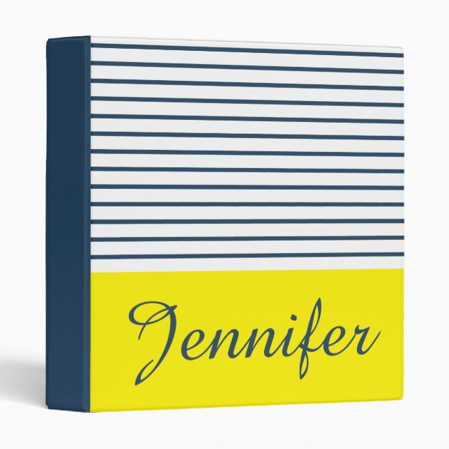 Modern striped pattern binder (Front/Spine)