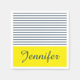 Modern striped pattern napkin