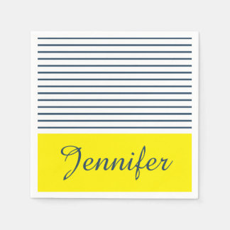 Modern striped pattern napkin