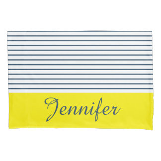 Modern striped pattern pillowcase