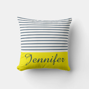 Modern striped pattern throw pillow