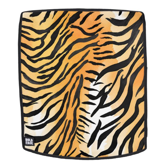 Modern Striped tiger skins Print big cats feline a Backpack (Removable Face)