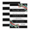 Modern Stripes and Holly Holiday Party Invitation