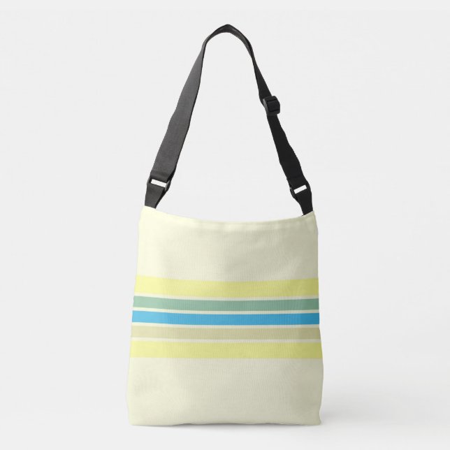 modern stripes art crossbody bag (Front)