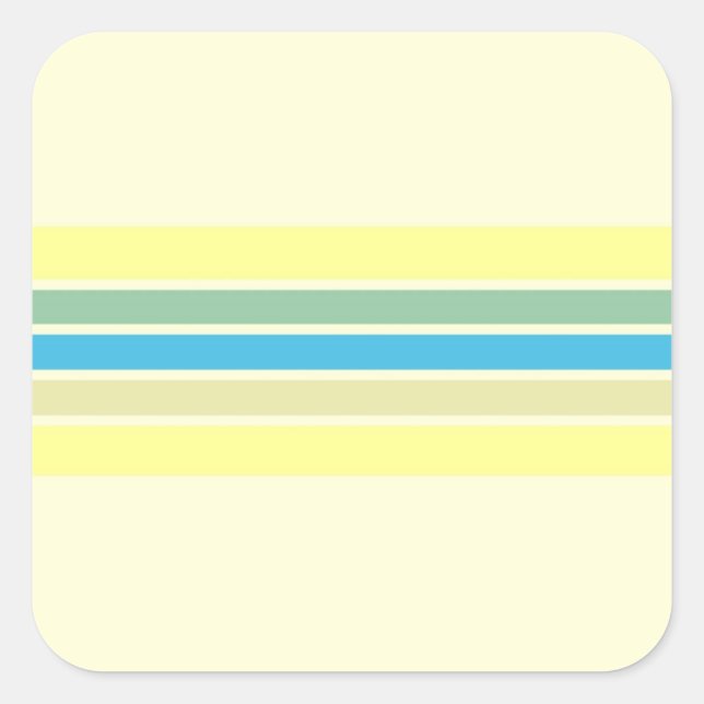 modern stripes art square sticker (Front)