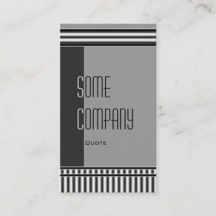 Modern Stripes (Black And White) Business Card