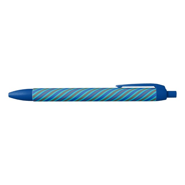 Modern Stripes Blue Ink Pen (Top)