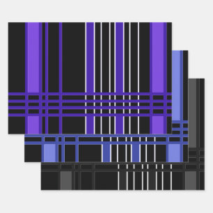 Modern Stripes Collection Wrapping Paper Sheet