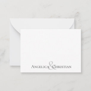 Modern Stripes Couples Personalized Stationery Card
