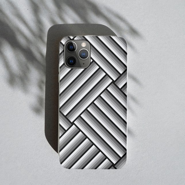 Modern stripes in black, white and grey - cool    Case-Mate iPhone case (Creator Uploaded)