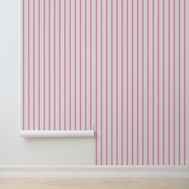 Modern Stripes in Blush & Pink Wallpaper (Application)