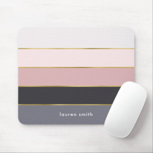Modern Stripes Personalized Mouse Pad
