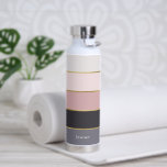 Modern Stripes Personalized Water Bottle<br><div class="desc">Personalize this design with your name or initials.</div>