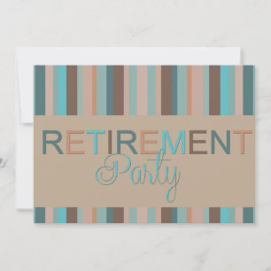 Modern Stripes Retirement Party Invitation