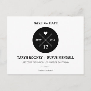 Modern Stripes Save the Date Postcard