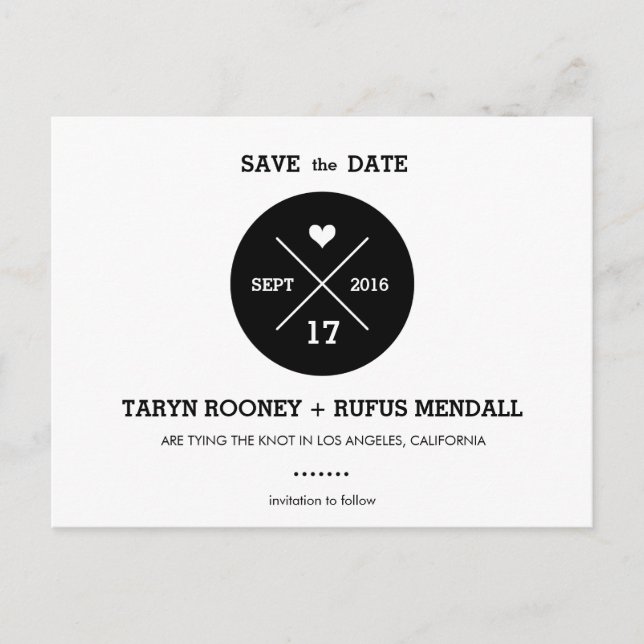 Modern Stripes Save the Date Postcard (Front)