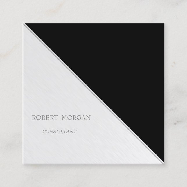 Modern Stripes, Simple Square Business Card (Front)