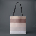 Modern Stripes with Monogram Beige Mauve Tote Bag<br><div class="desc">Colourful trendy striped pattern - featuring harmonious colours in shades beige,  blush and mauve. Personalize with your name or monogram.  If you need it in different colours please click on the contact button under the product description,  I'm happy to help.</div>