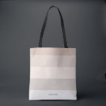Modern Stripes with Monogram Pastel Tote Bag<br><div class="desc">Colourful trendy striped pattern - featuring harmonious colours in pastel colours including blush,  taupe and beige. Personalize with your name or monogram.  If you need it in different colours please click on the contact button under the product description,  I'm happy to help.</div>