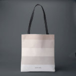 Modern Stripes with Monogram Pastel Tote Bag<br><div class="desc">Colourful trendy striped pattern - featuring harmonious colours in pastel colours including blush,  taupe and beige. Personalize with your name or monogram.  If you need it in different colours please click on the contact button under the product description,  I'm happy to help.</div>