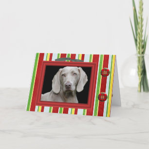 Modern Stripped  Christmas Photo Greeting Card