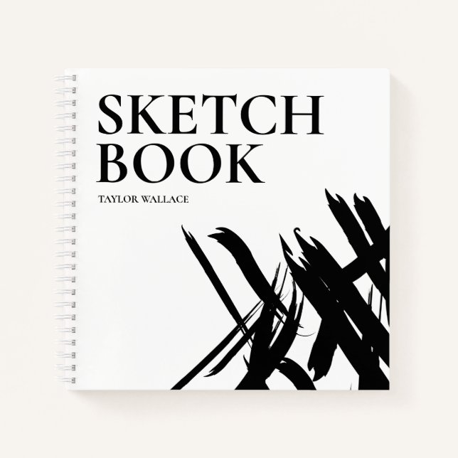 Modern strokes Sketch Book Personalized (Front)