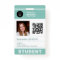 Modern student photo ID QR code school university 