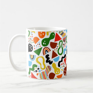 Modern style abstraction with composition made of coffee mug