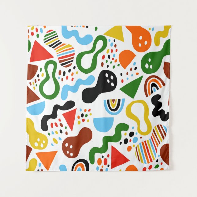 Modern style abstraction with composition made of  tapestry (Front)