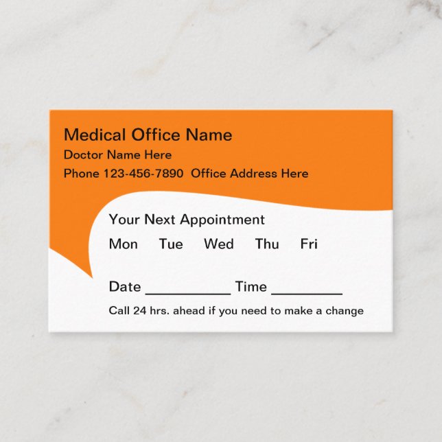 Modern Style Appointment Business Cards Bulk (Front)