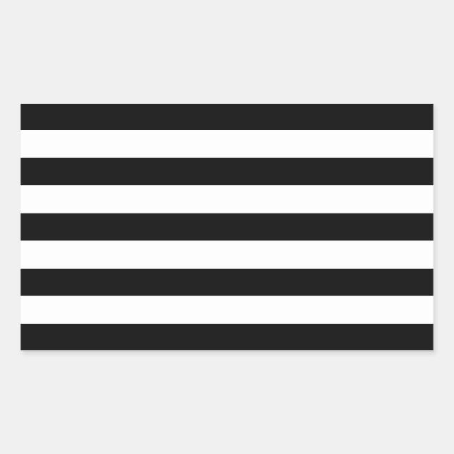 Modern Style Black And White Stripes Sticker (Front)