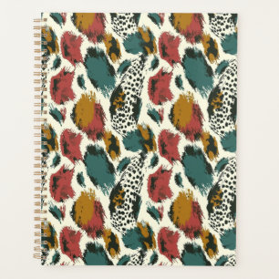 Modern Style Colourful Animal Print Planner