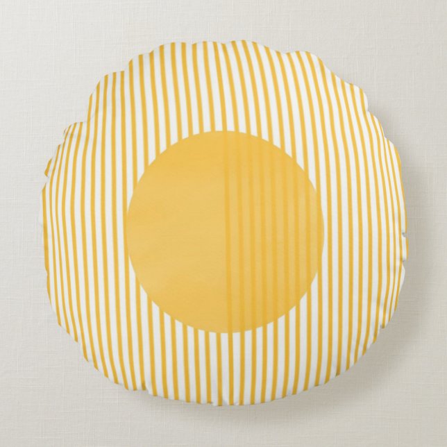 Modern style design art round pillow (Front)