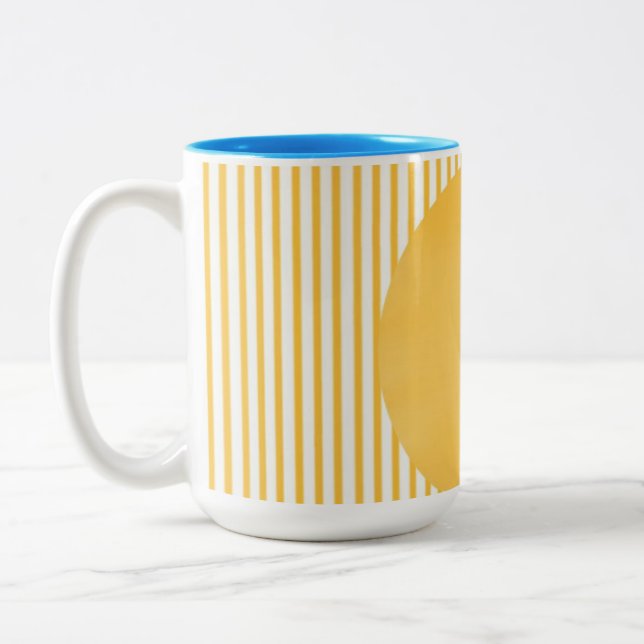 Modern style design art Two-Tone coffee mug (Left)