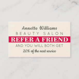 Modern style elegant referral business card