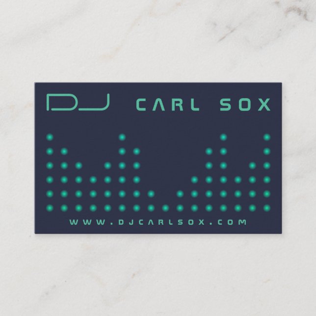 Modern style equalizer dots lights business card (Front)