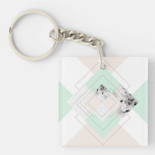 Modern Style Geometric Design Keychain