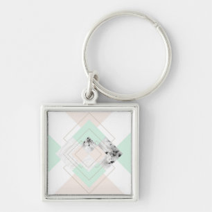 Modern Style Geometric Design Keychain